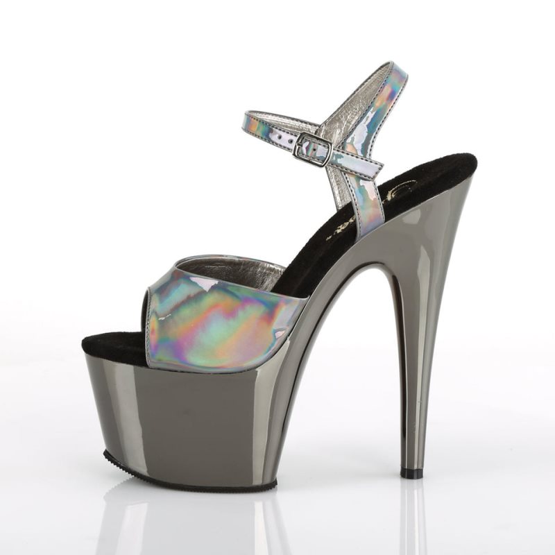 Pleaser Adore-709HGCH Hakken Dames Grijs | BELGIE BENJHPZL