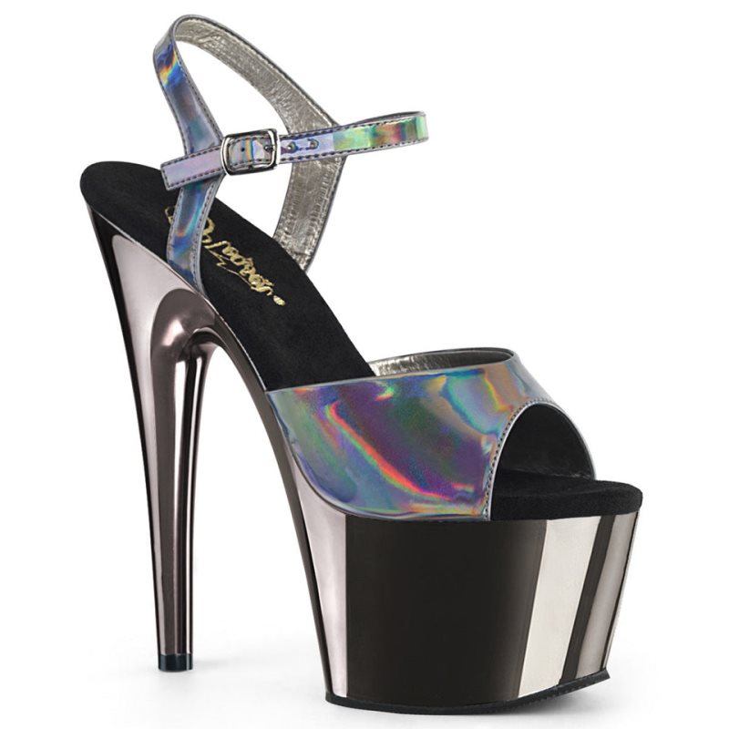 Pleaser Adore-709HGCH Hakken Dames Grijs | BELGIE BENJHPZL