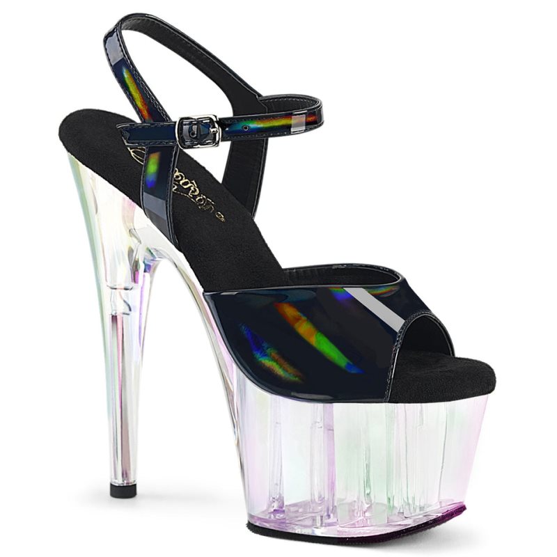 Pleaser Adore-709HT Hologram Hakken Dames Zwart | BELGIE BEVZXCFP