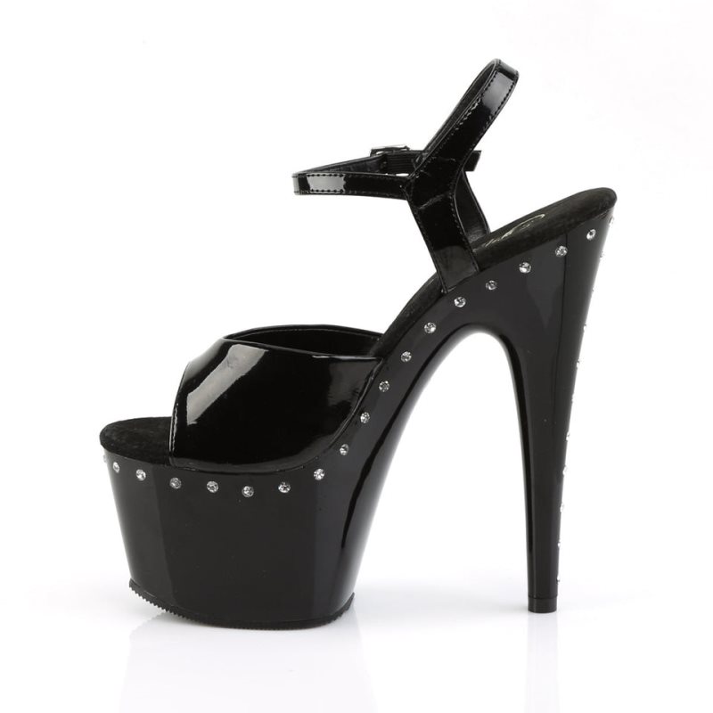 Pleaser Adore-709LS Hakken Dames Zwart | BELGIE BEYICGWU