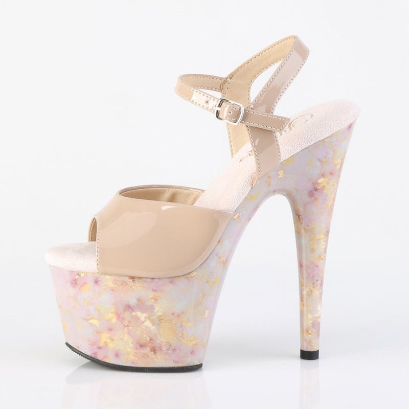 Pleaser Adore-709MB Hakken Dames Beige Roze | BELGIE BEKTFHRM