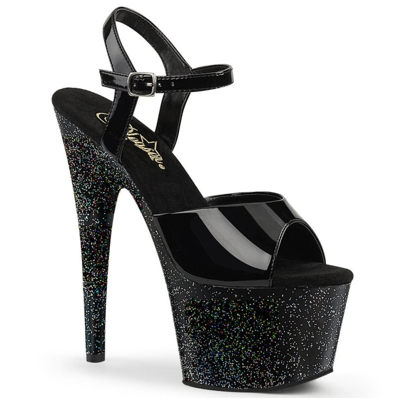Pleaser Adore-709MG Hakken Dames Zwart | BELGIE BEJIGEBX