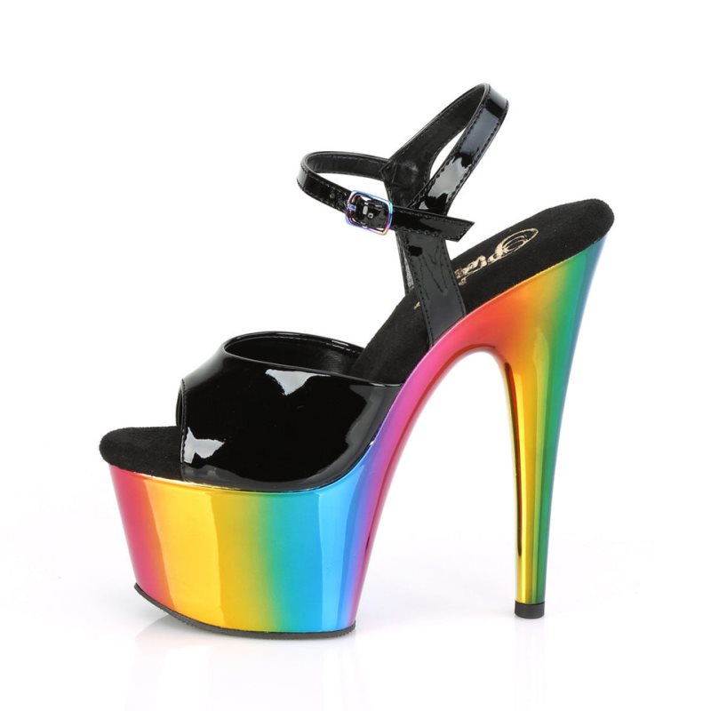 Pleaser Adore-709RC Hakken Dames Zwart Gekleurd | BELGIE BERQKXPI