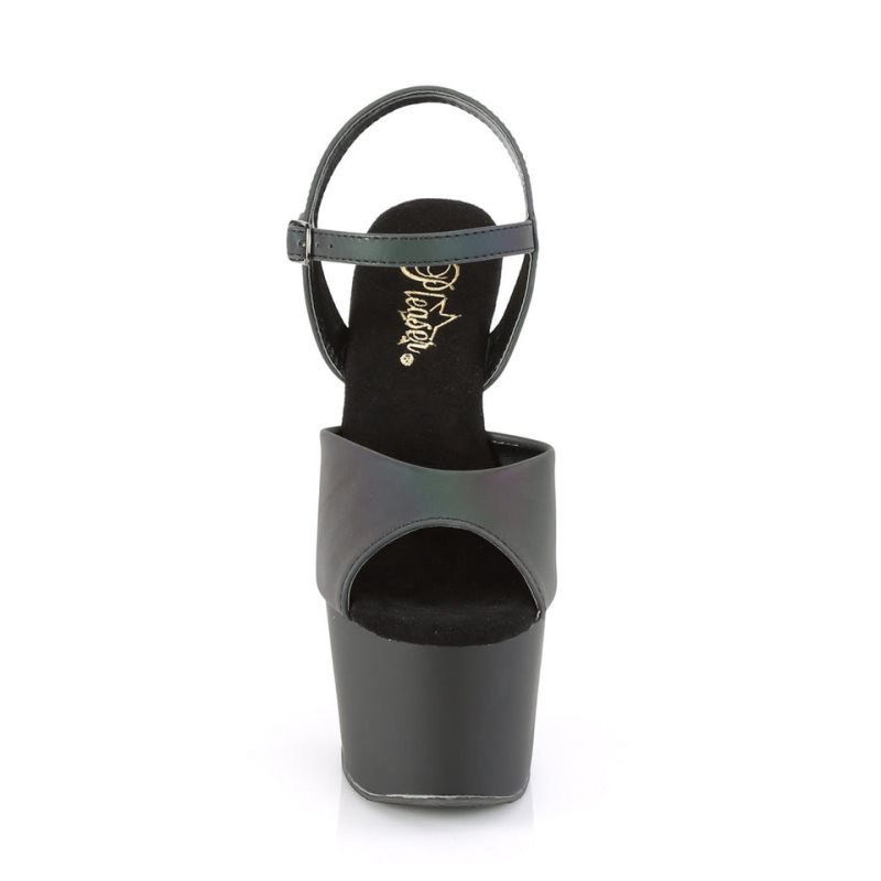 Pleaser Adore-709REFL Hakken Dames Groen Zwart | BELGIE BEBTUXMY