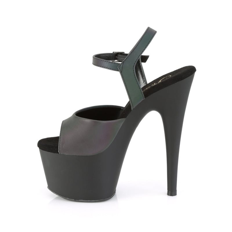 Pleaser Adore-709REFL Hakken Dames Groen Zwart | BELGIE BEBTUXMY
