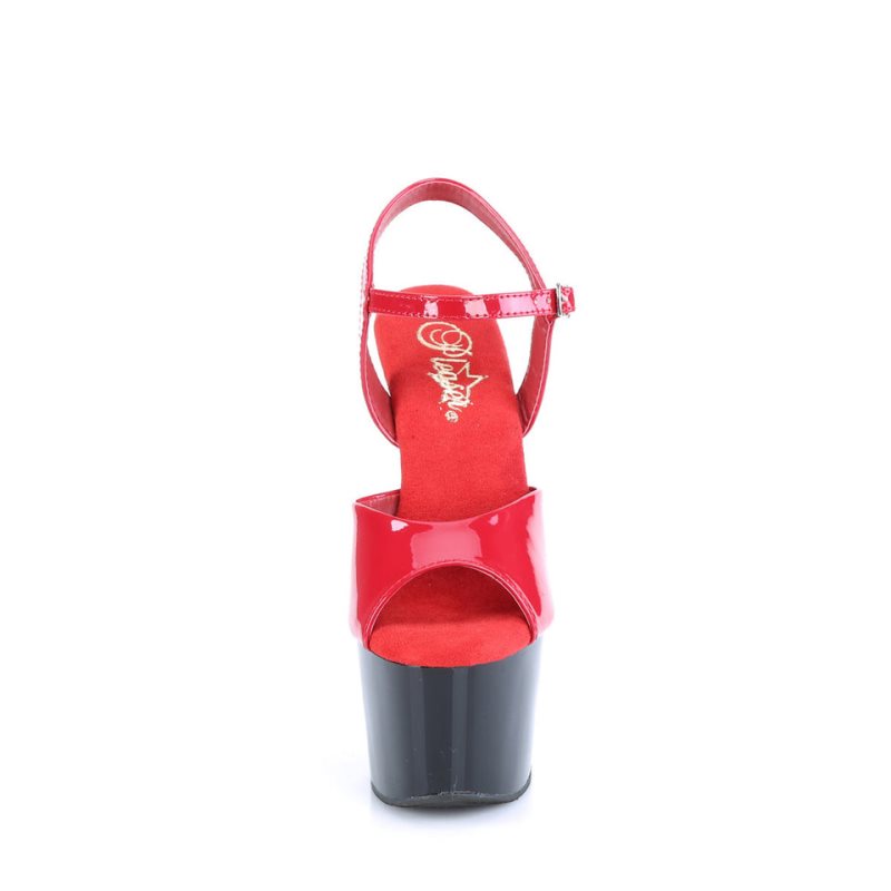 Pleaser Adore-709 Hakken Dames Rood Zwart | BELGIE BETZYMDR