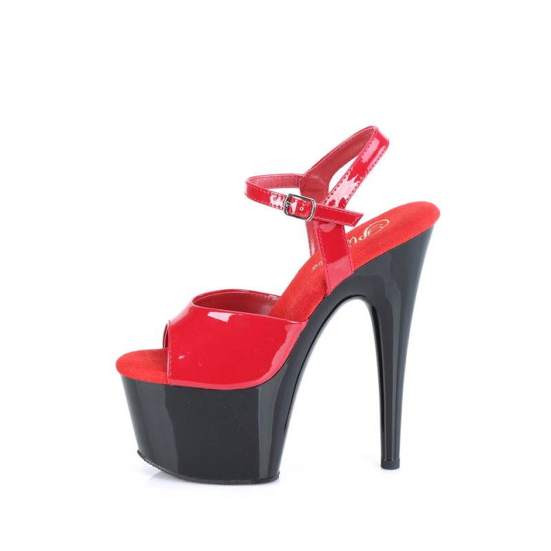 Pleaser Adore-709 Hakken Dames Rood Zwart | BELGIE BETZYMDR