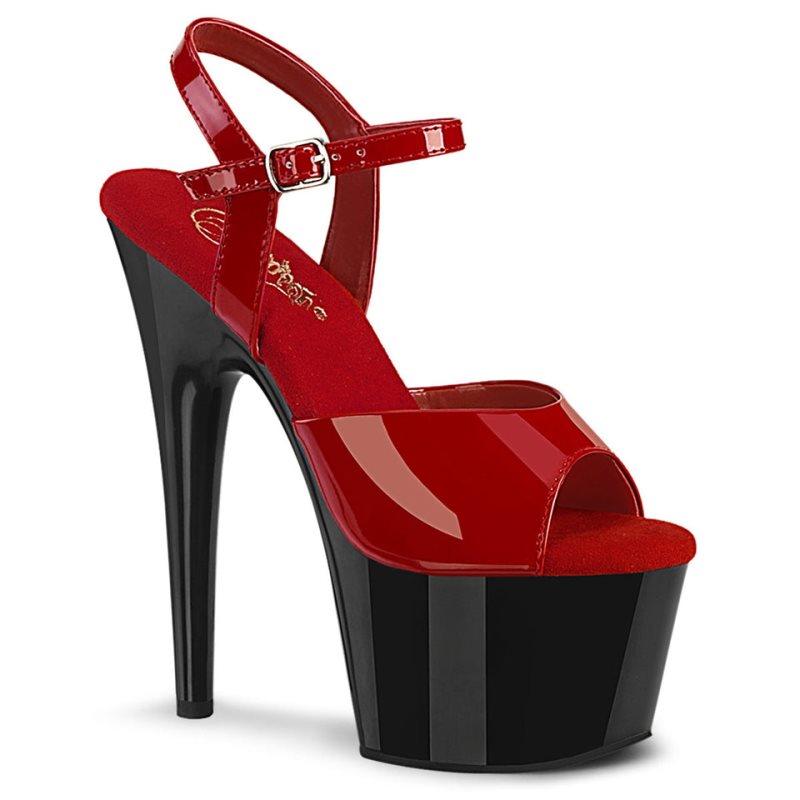 Pleaser Adore-709 Hakken Dames Rood Zwart | BELGIE BETZYMDR