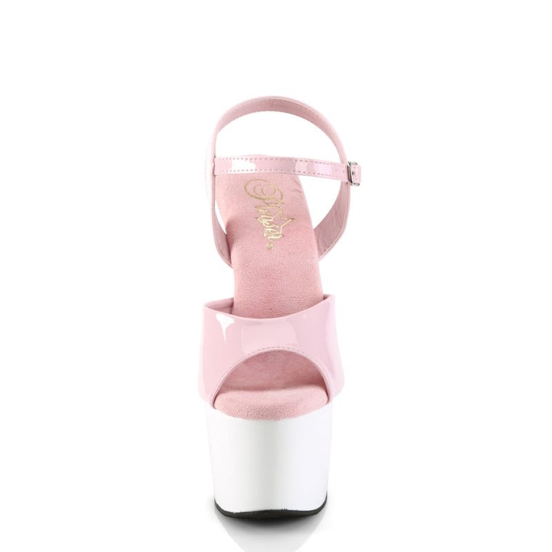 Pleaser Adore-709 Hakken Dames Roze Wit | BELGIE BEOQEGLN