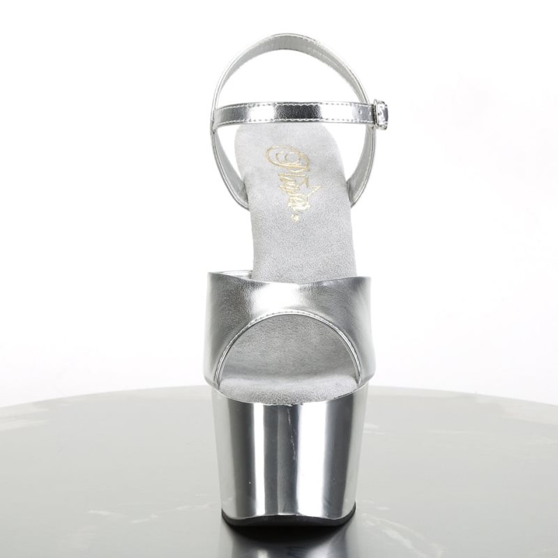 Pleaser Adore-709 Hakken Dames Zilver | BELGIE BEOJYFKT