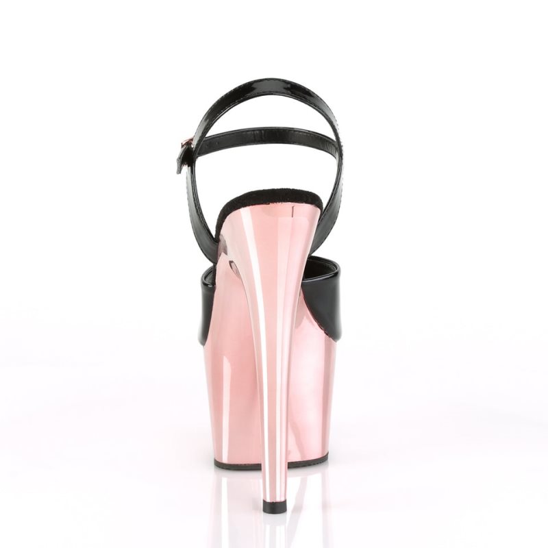 Pleaser Adore-709 Hakken Dames Zwart Roze Goud | BELGIE BEOBYVQA