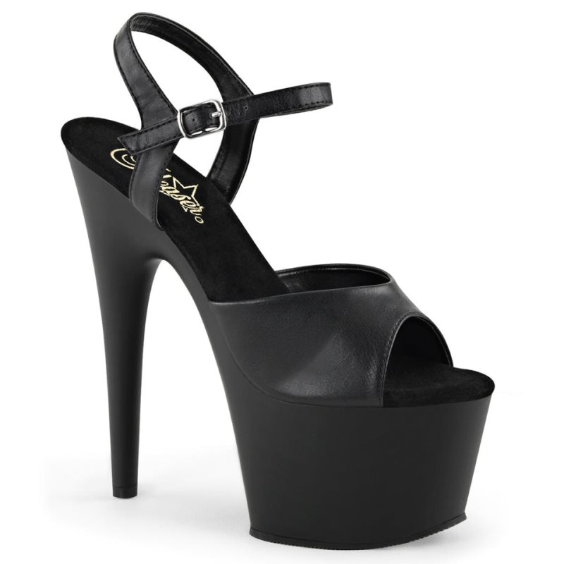Pleaser Adore-709 Vegan Leather Hakken Dames Zwart | BELGIE BEBKISMF