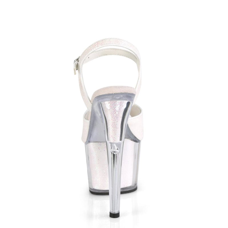 Pleaser Adore-710G Hakken Dames Wit | BELGIE BECUFYXR