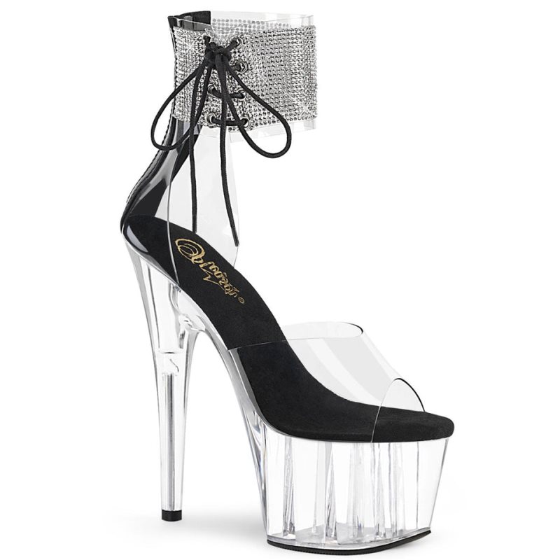 Pleaser Adore-724RS Hakken Dames Zwart | BELGIE BECGQTSI