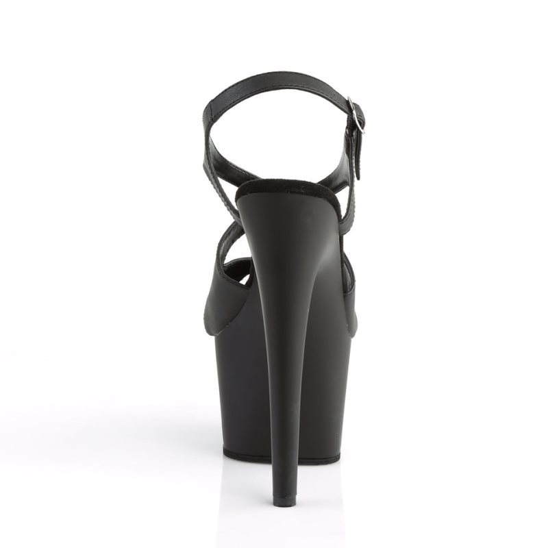 Pleaser Adore-730 Vegan Leather Hakken Dames Zwart | BELGIE BEOBQPTZ