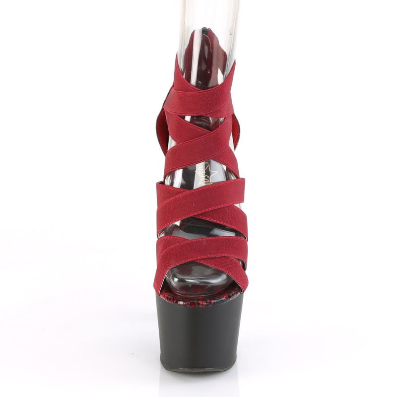 Pleaser Adore-748SP Hakken Dames Rood Zwart | BELGIE BEYAGKBN
