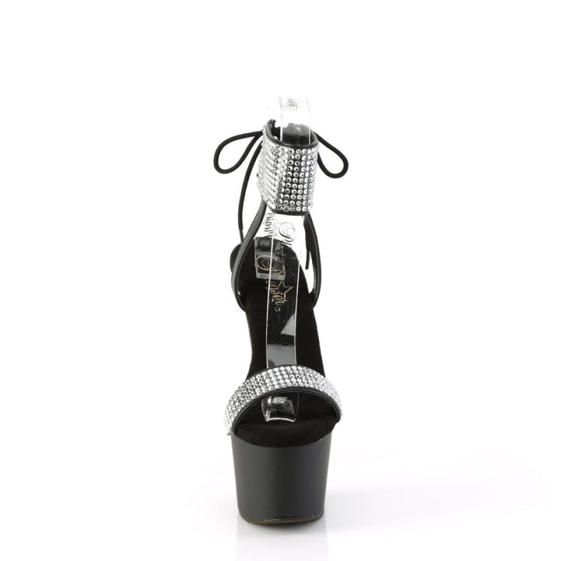 Pleaser Adore-770 Vegan Leather Hakken Dames Zwart | BELGIE BEMBLZSA