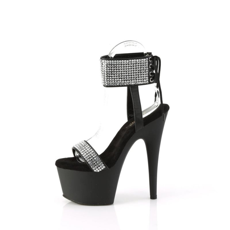 Pleaser Adore-770 Vegan Leather Hakken Dames Zwart | BELGIE BEMBLZSA