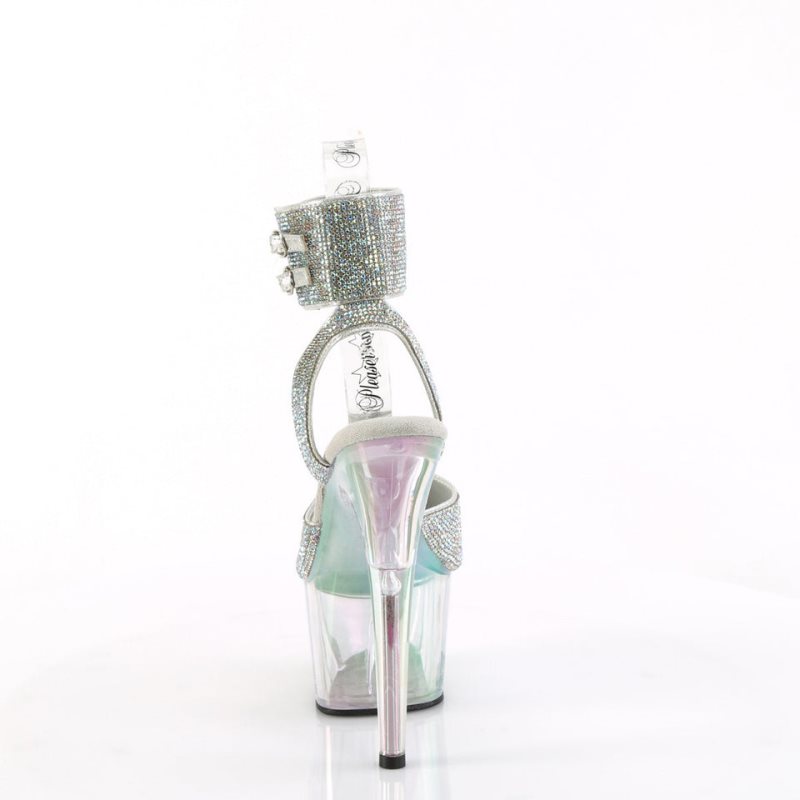 Pleaser Adore-791HTRS Hakken Dames Zilver | BELGIE BEBJHOEL