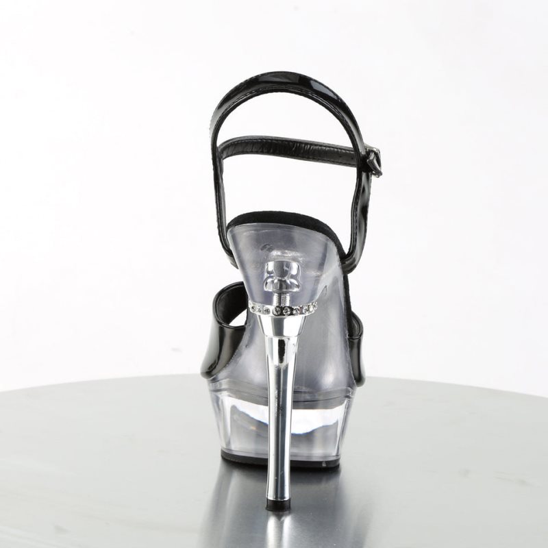 Pleaser Allure-609 Hakken Dames Zwart | BELGIE BEEOIMDU