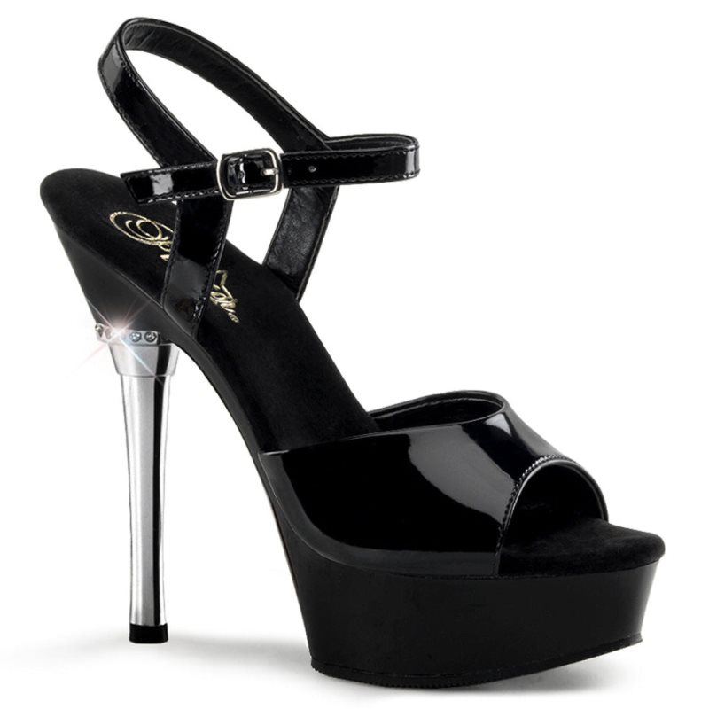 Pleaser Allure-609 Hakken Dames Zwart | BELGIE BEYQBVIM