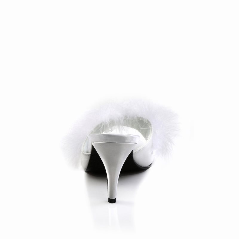 Pleaser Amour-03 Badslippers Dames Wit | BELGIE BEMAXFUT