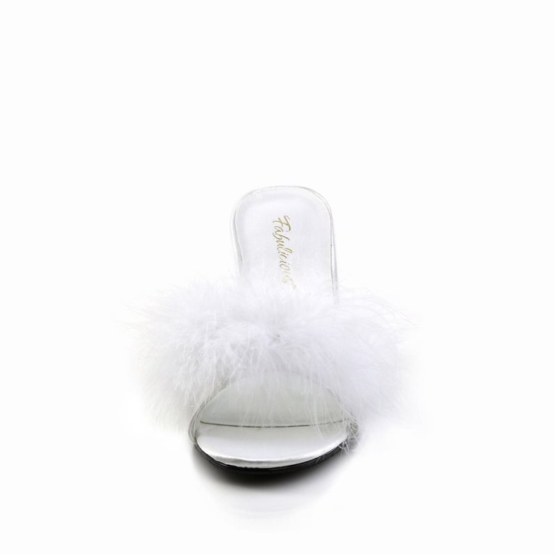 Pleaser Amour-03 Badslippers Dames Wit | BELGIE BEMAXFUT