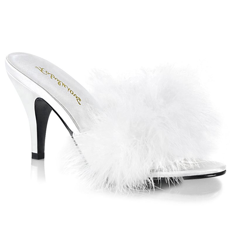 Pleaser Amour-03 Badslippers Dames Wit | BELGIE BEMAXFUT