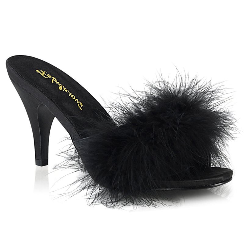 Pleaser Amour-03 Badslippers Dames Zwart | BELGIE BEPVCDGM