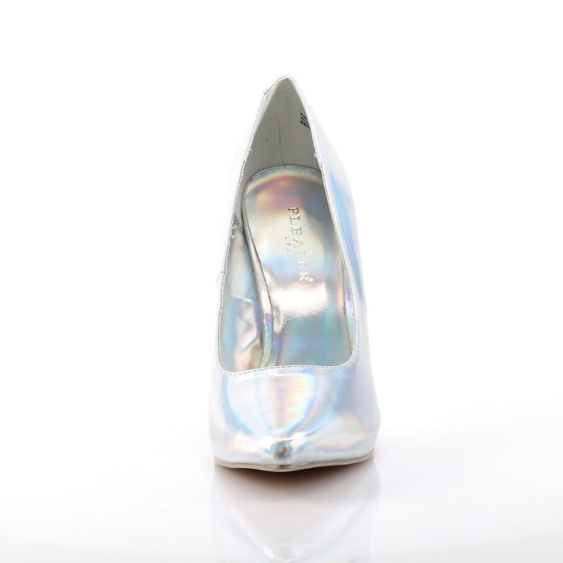Pleaser Amuse-20 Hologram Hakken Dames Zilver | BELGIE BESDVOTR