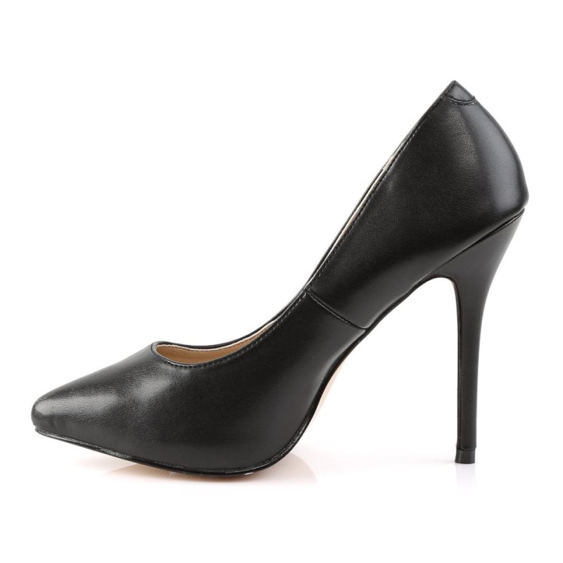 Pleaser Amuse-20 Vegan Leather Hakken Dames Zwart | BELGIE BEUSGAVE