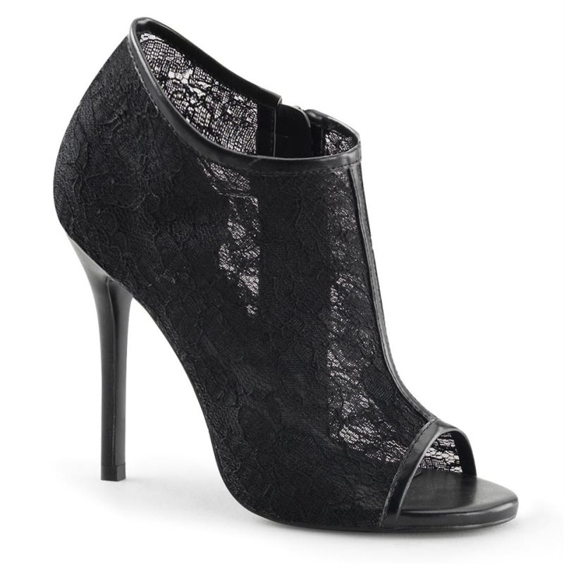 Pleaser Amuse-56 Laarzen Dames Zwart | BELGIE BEUHDMOS