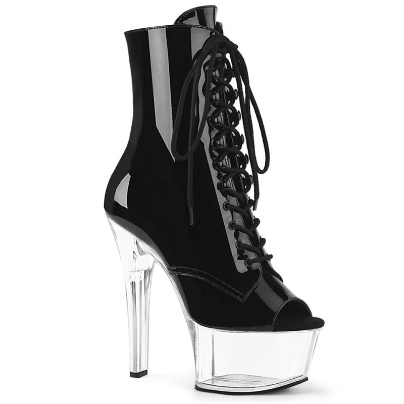 Pleaser Aspire-1021 Laarzen Dames Zwart | BELGIE BECBNWFS