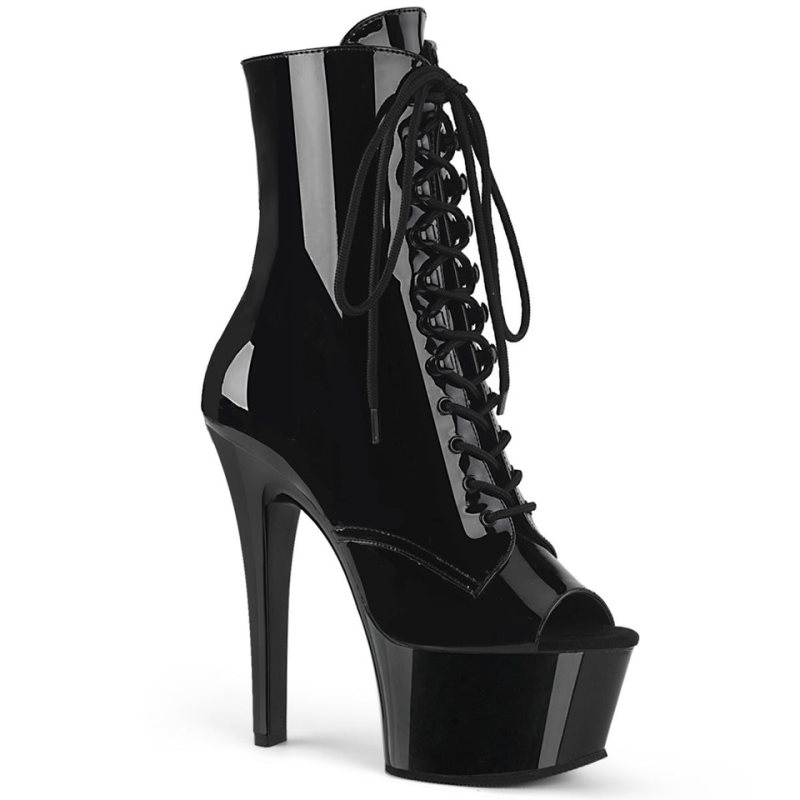 Pleaser Aspire-1021 Laarzen Dames Zwart | BELGIE BELBVNKY