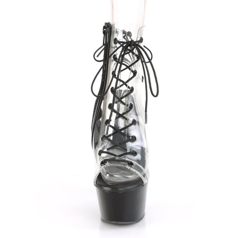 Pleaser Aspire-600-30 Laarzen Dames Zwart | BELGIE BEQJZIVB