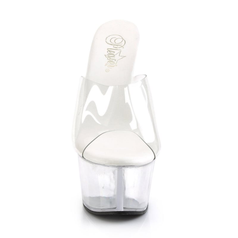 Pleaser Aspire-601 Badslippers Plateauzool Dames Clear | BELGIE BELKWBNE