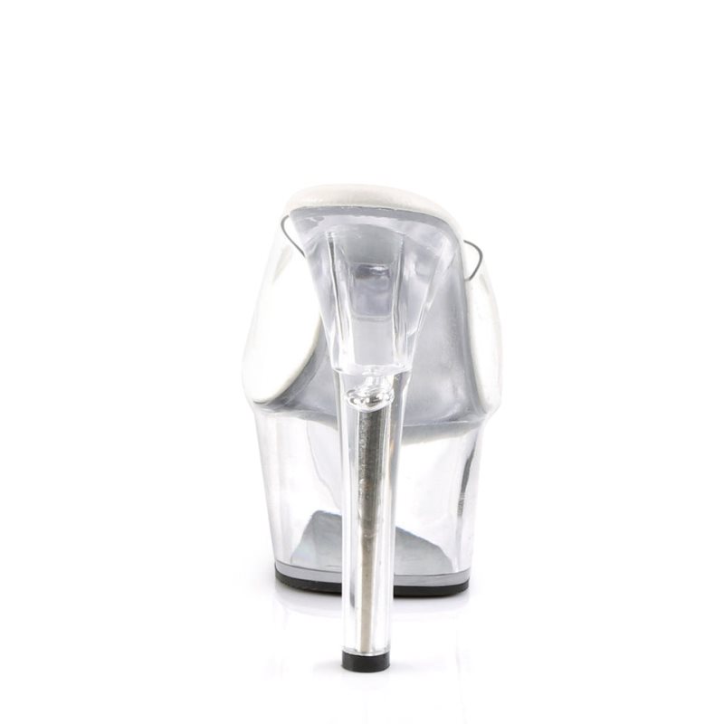 Pleaser Aspire-601 Badslippers Plateauzool Dames Clear | BELGIE BELKWBNE