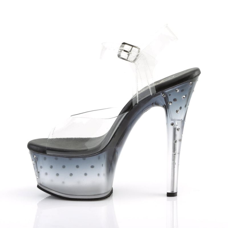 Pleaser Aspire-608STD Hakken Dames Zwart | BELGIE BEHDKIVO