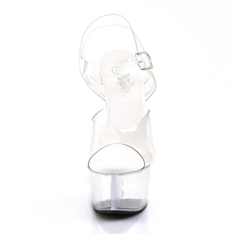 Pleaser Aspire-608 Hakken Dames Clear | BELGIE BESTPBME