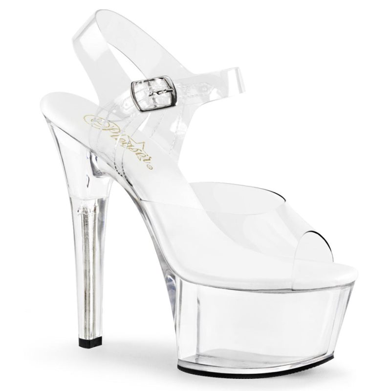 Pleaser Aspire-608 Hakken Dames Clear | BELGIE BESTPBME