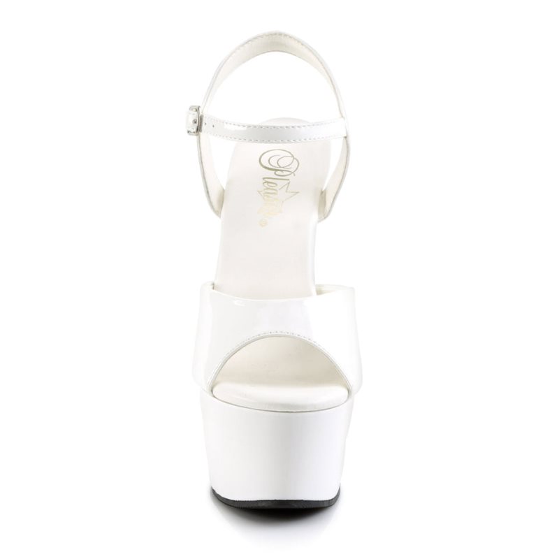 Pleaser Aspire-609 Hakken Dames Wit | BELGIE BECMAROS