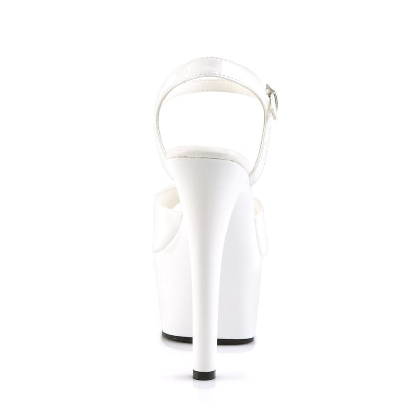 Pleaser Aspire-609 Hakken Dames Wit | BELGIE BECMAROS