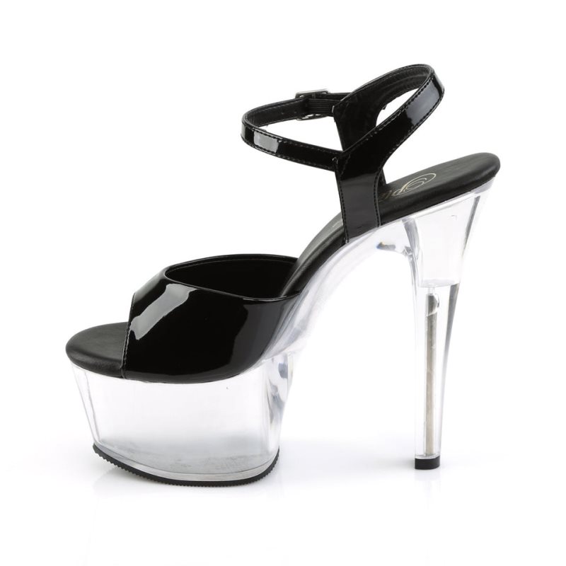 Pleaser Aspire-609 Hakken Dames Zwart | BELGIE BEGNPWVB