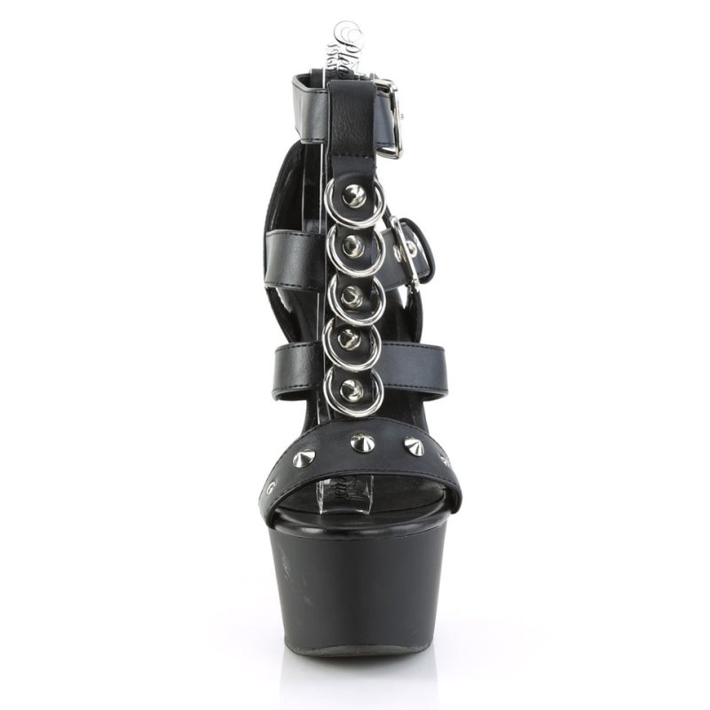 Pleaser Aspire-658 Vegan Leather Hakken Dames Zwart | BELGIE BEXPYNGH