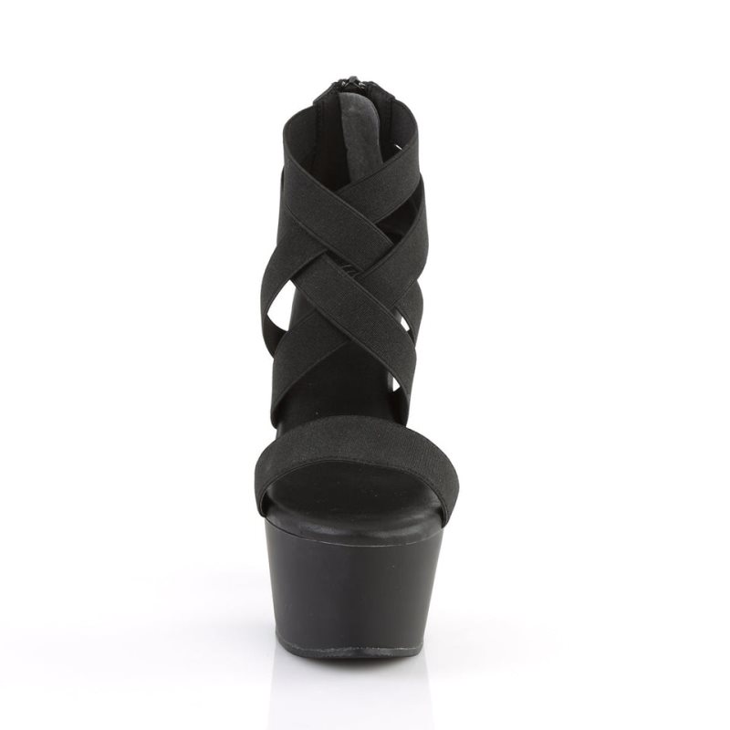 Pleaser Aspire-669 Vegan Leather Hakken Dames Zwart | BELGIE BEHLIKXD