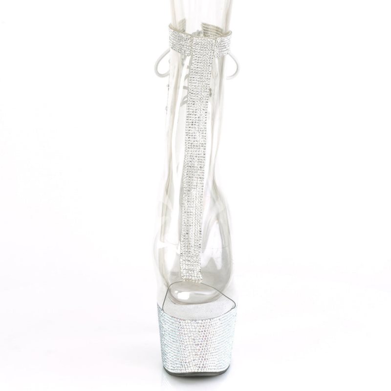 Pleaser Bejeweled-1018C-2RS Laarzen Dames Zilver | BELGIE BEDEPGMY