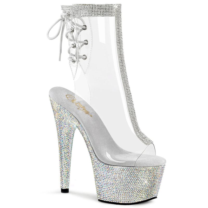 Pleaser Bejeweled-1018C-2RS Laarzen Dames Zilver | BELGIE BEDEPGMY