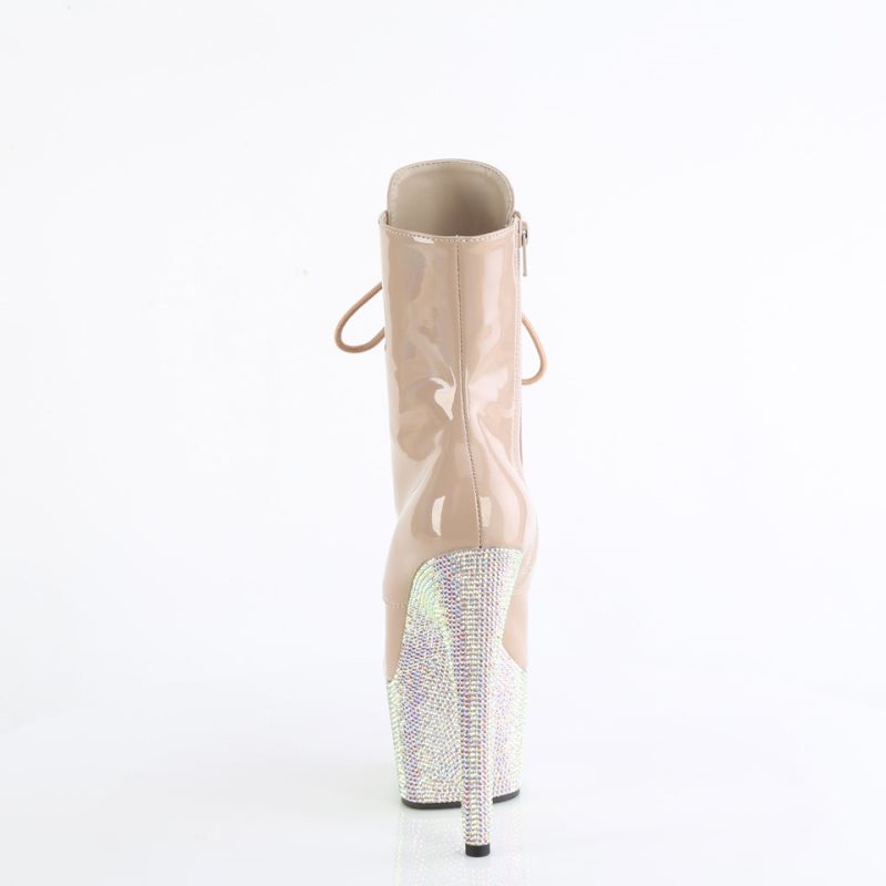 Pleaser Bejeweled-1020-7 Laarzen Dames Beige | BELGIE BEFJGSBY