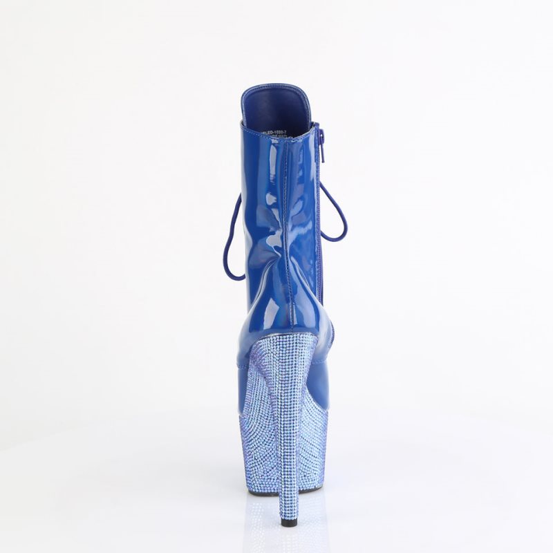 Pleaser Bejeweled-1020-7 Laarzen Dames Blauw | BELGIE BEWKEHUT