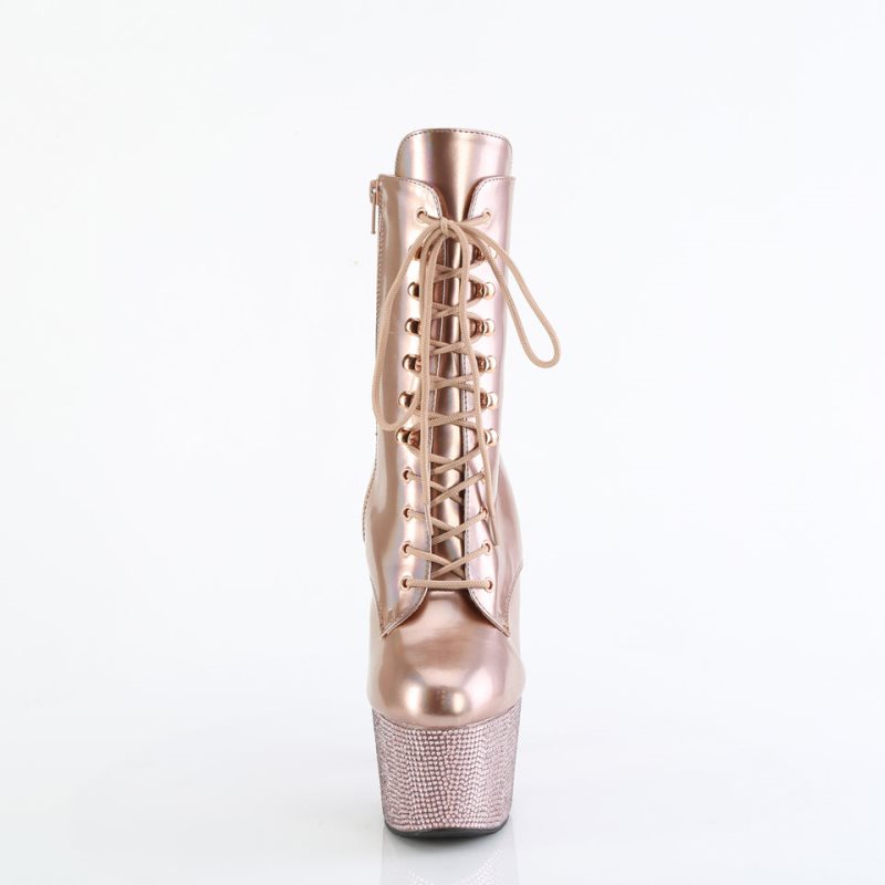 Pleaser Bejeweled-1020-7 Laarzen Dames Roze Goud | BELGIE BESIUKPY